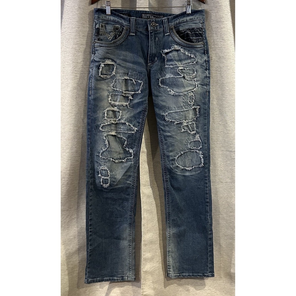Affliction Blake Jeans‎ Men's Size 34 Distressed Denim Straight